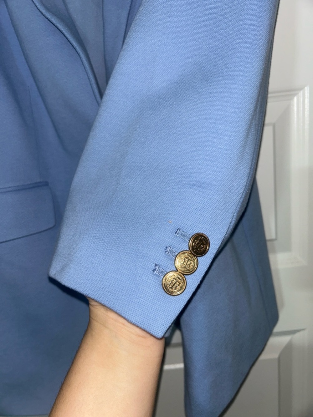NWOT Talbots Powder Blue Single-Button Blazer - Picture 5 of 7